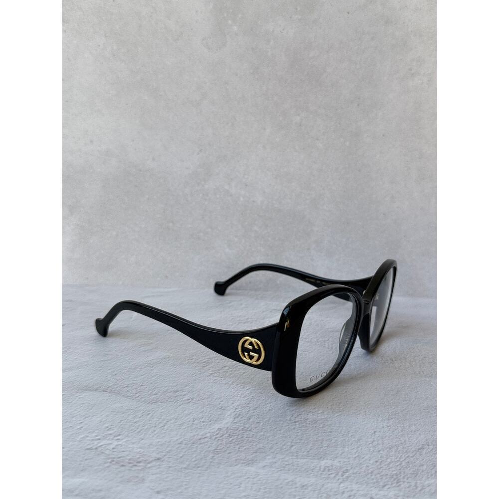 NEW Gucci GG1236O Black Square Eyeglasses Frames - Picture 6 of 7